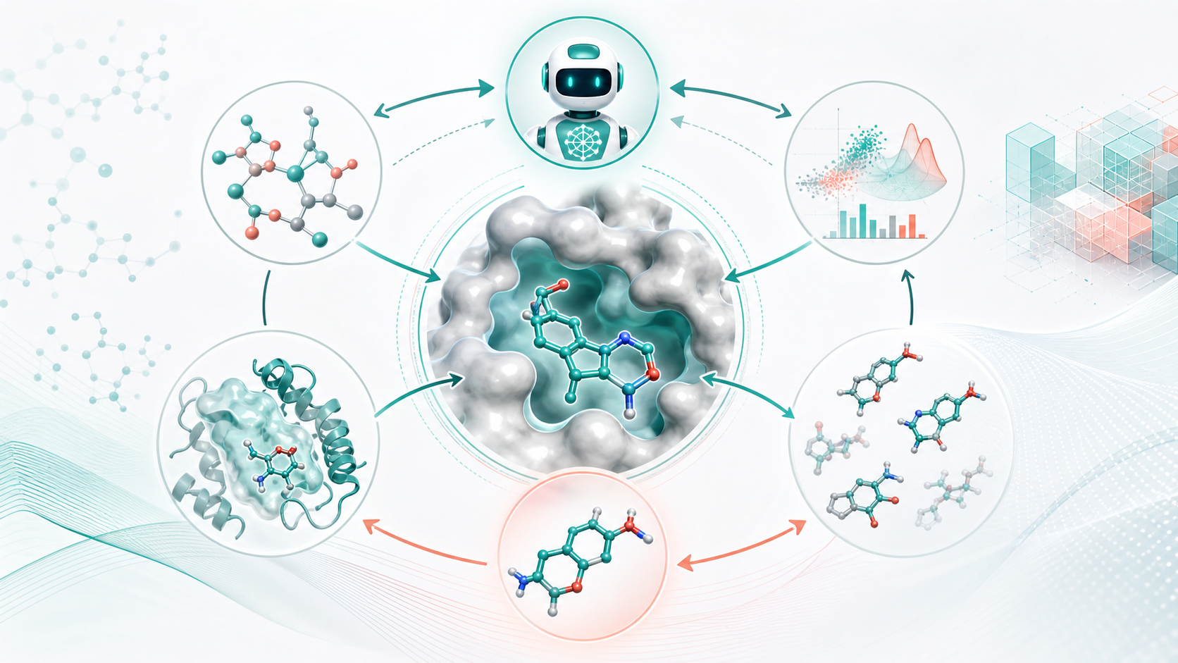 Concept figure for agentic intelligence in structured drug design